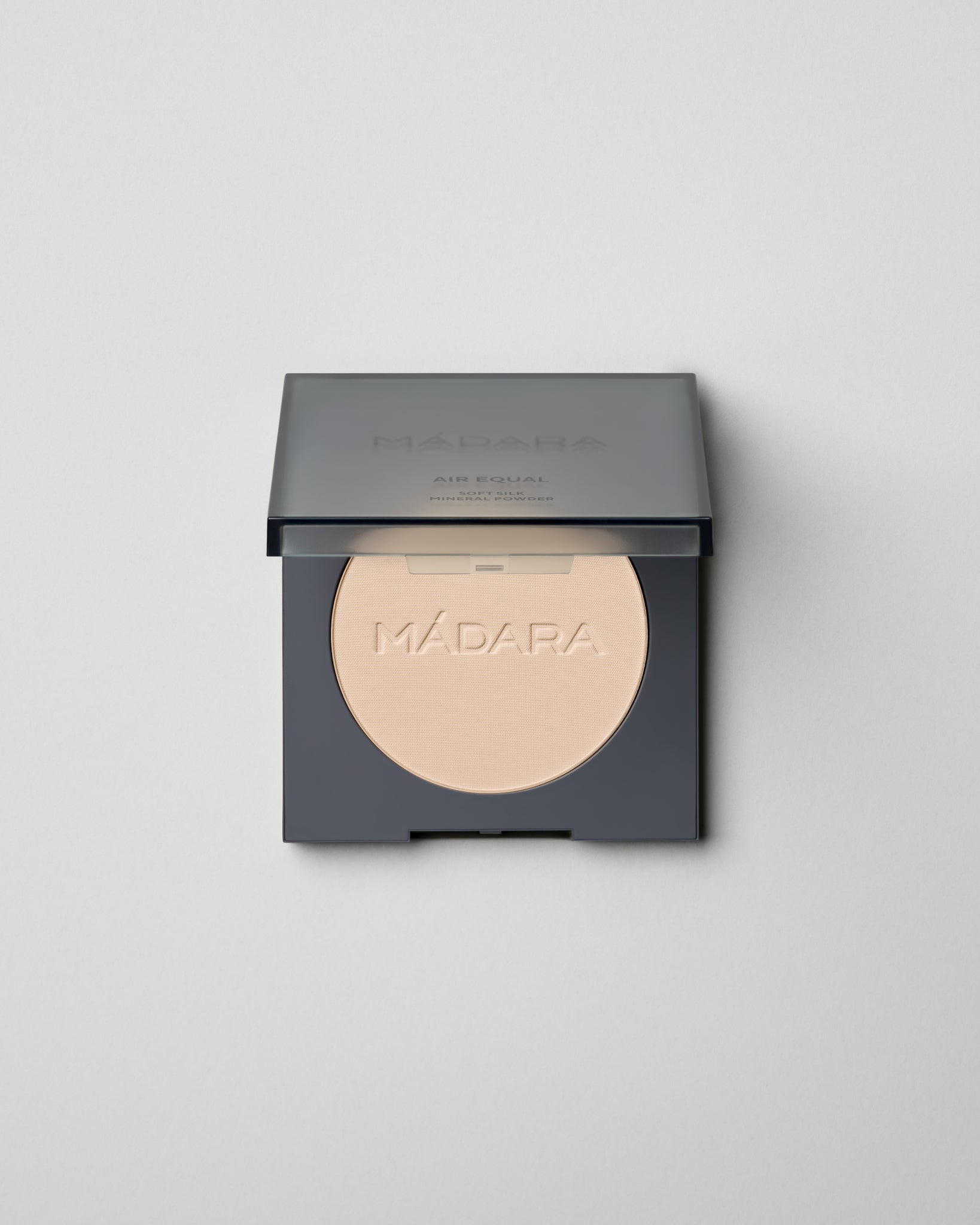 MÁDARA Organic Skincare soft silk mineral powder fair A6801 product photo on plain background.