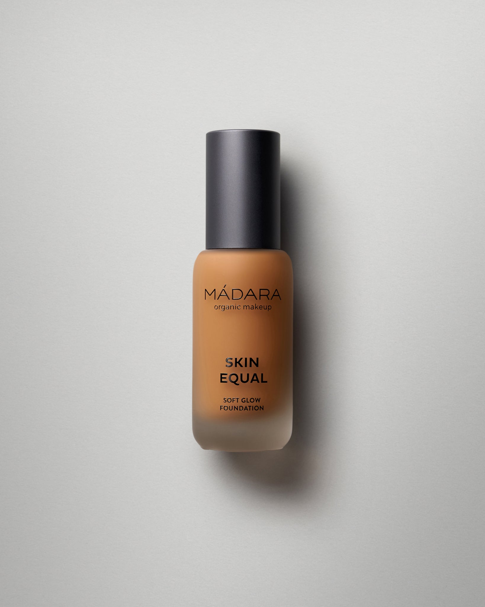 MÁDARA Organic Skincare soft glow foundation caramel A6063 foundation product photo on plain background.