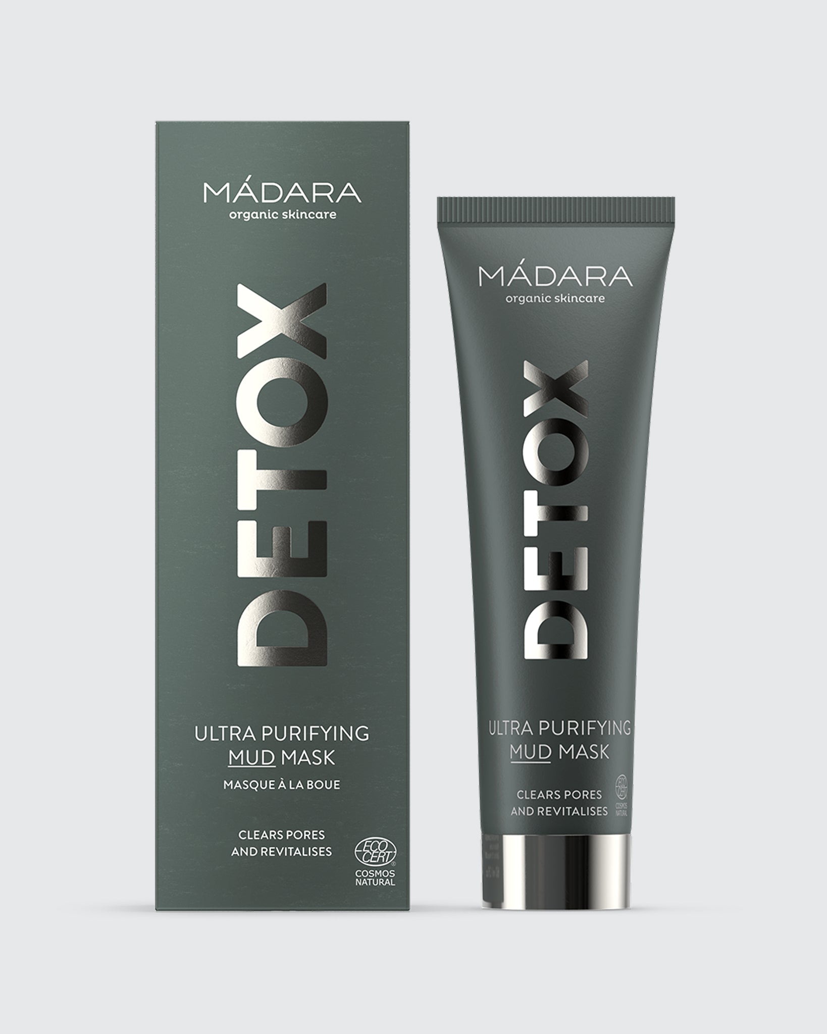 MÁDARA Organic Skincare purifying detox mask madara A2102 face mask product photo on plain background.