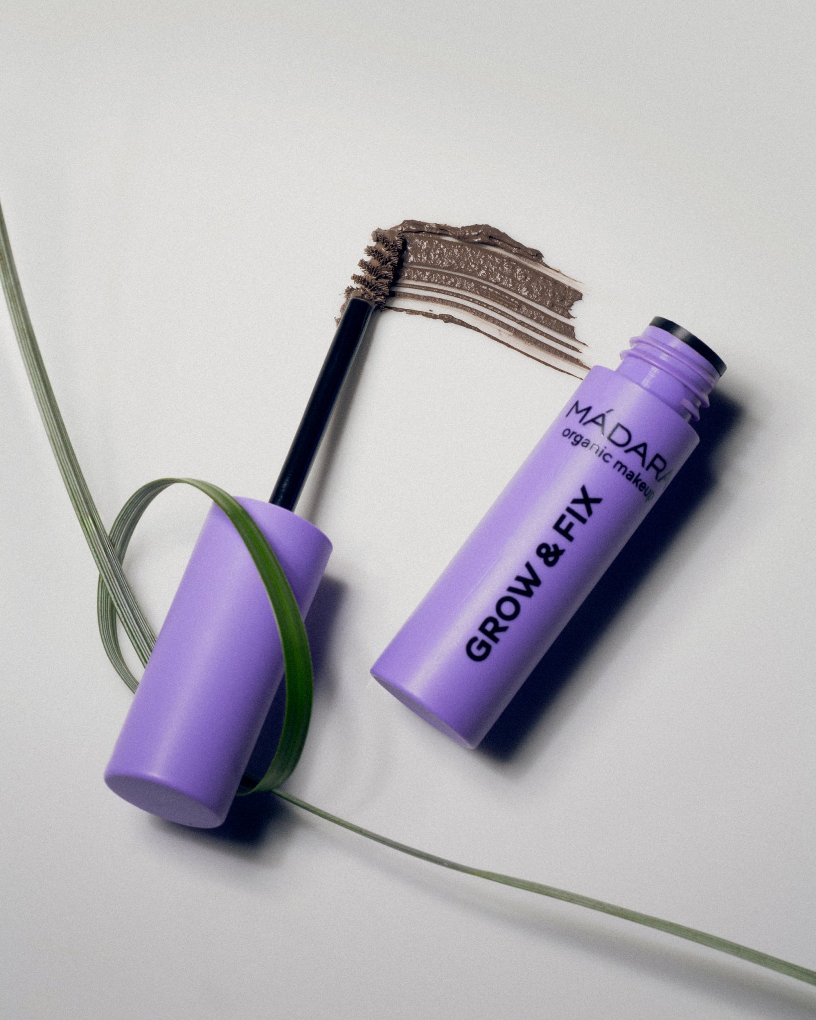 MÁDARA Organic Skincare grow and fix brow booster ash brown A6704 product photo on plain background.