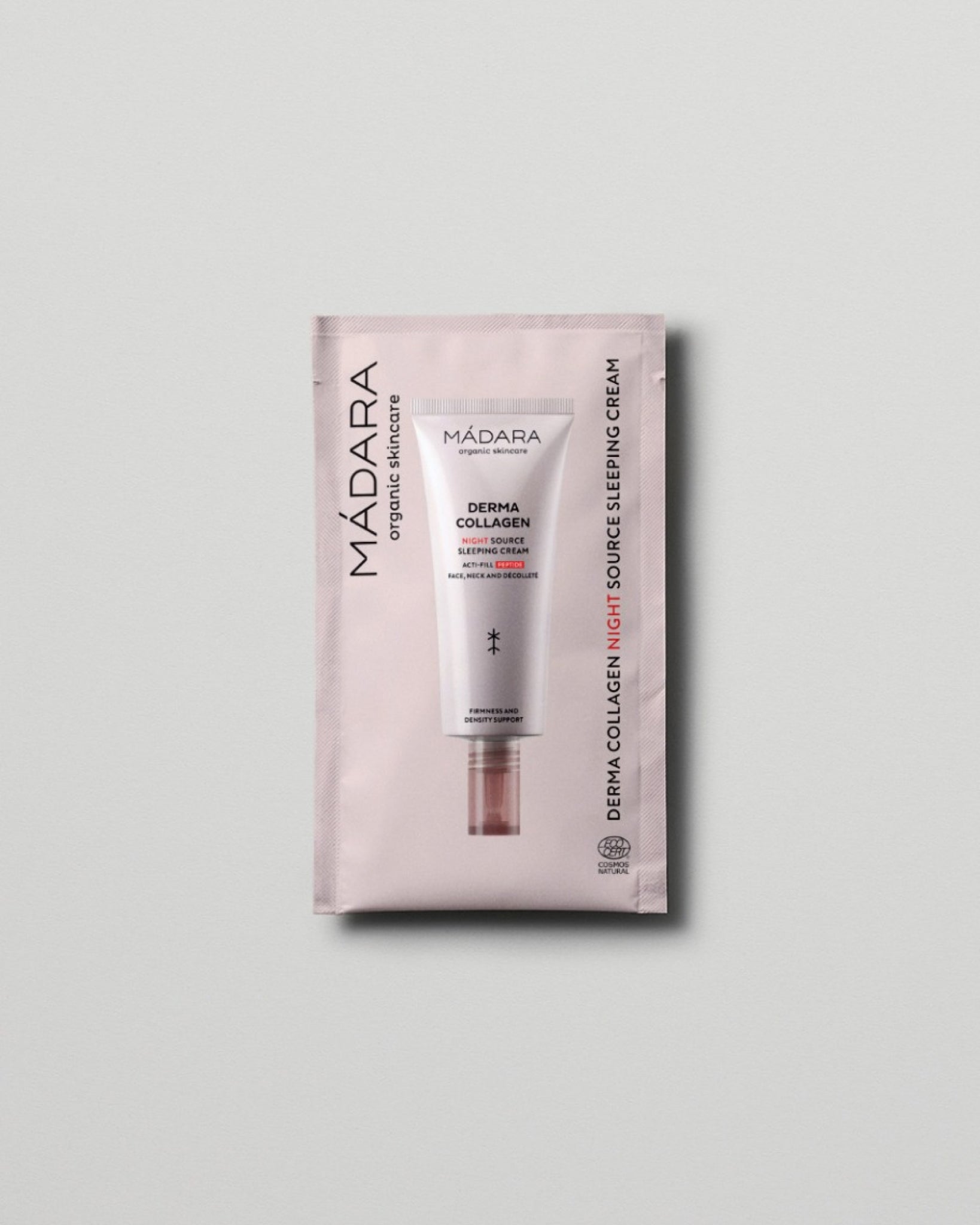 MÁDARA Organic Skincare derma collagen night source sleeping cream 2ml SC3062 2 face cream product photo on plain background.