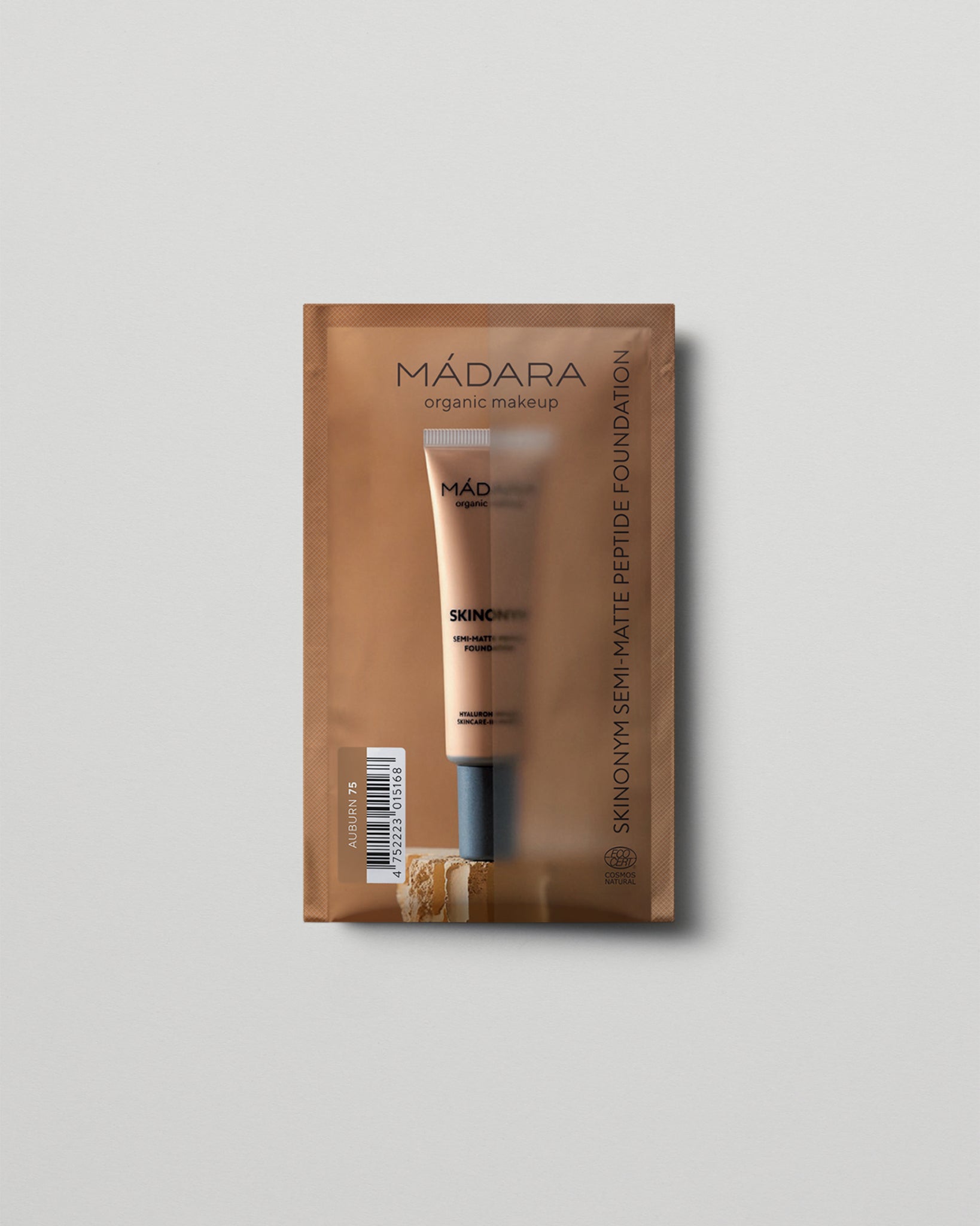 MÁDARA Organic Skincare semi matte peptide foundation auburn 2ml SC6094 2 foundation product photo on plain background.