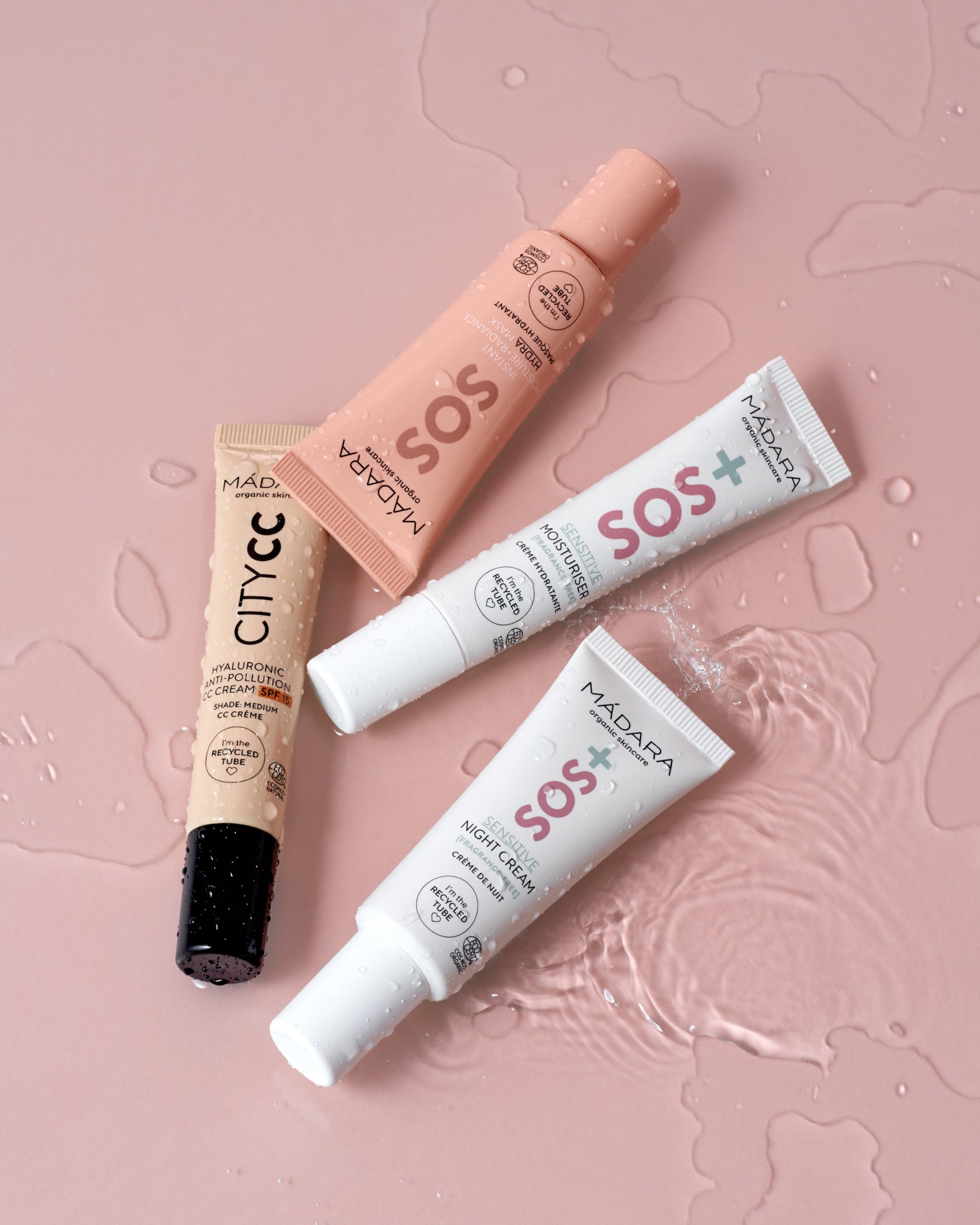 MÁDARA Organic Skincare calming skincare trial medium A0035 product photo on plain background.