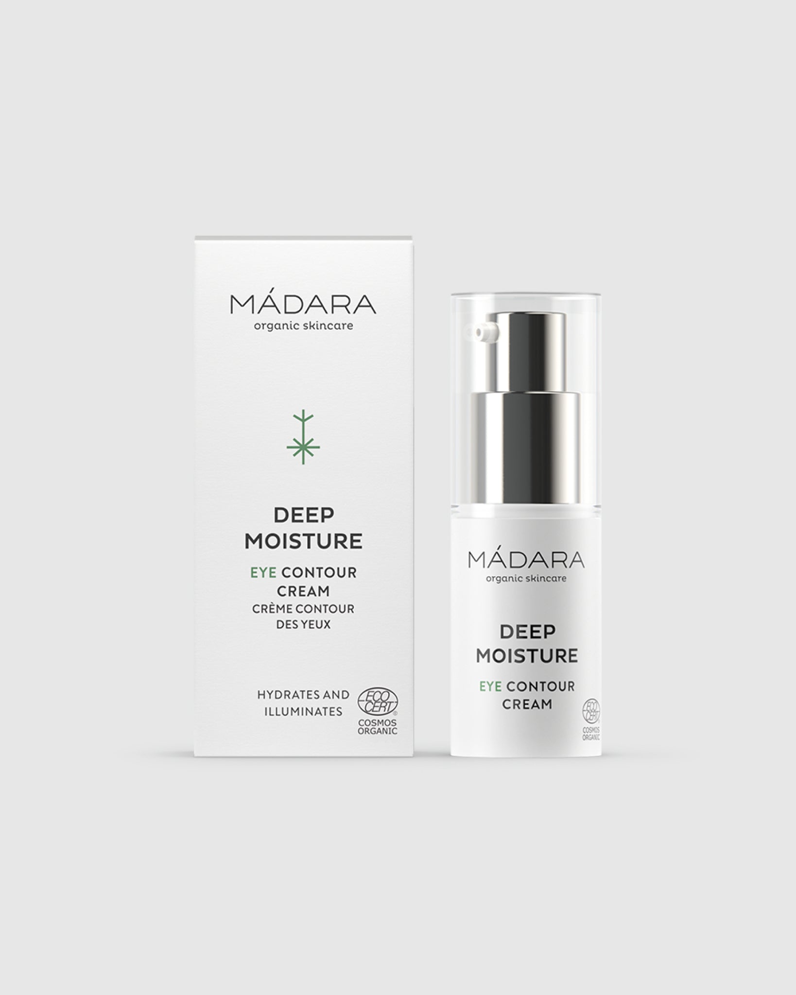 MÁDARA Organic Skincare eye contour cream 50ml A2271 face cream product photo on plain background.