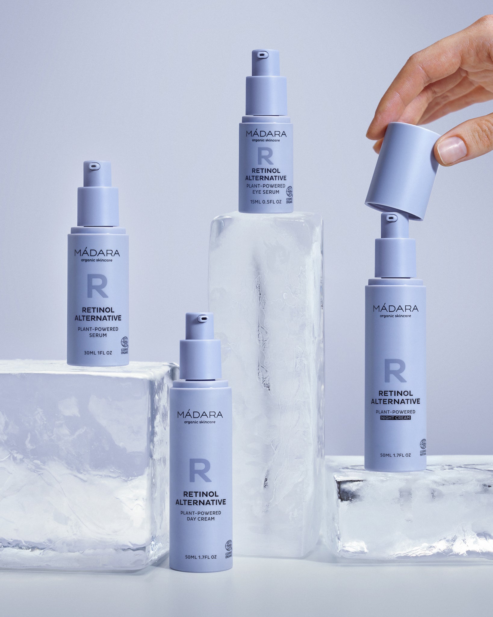 MÁDARA Organic Skincare retinol alternative line A3172 product photo on plain background.