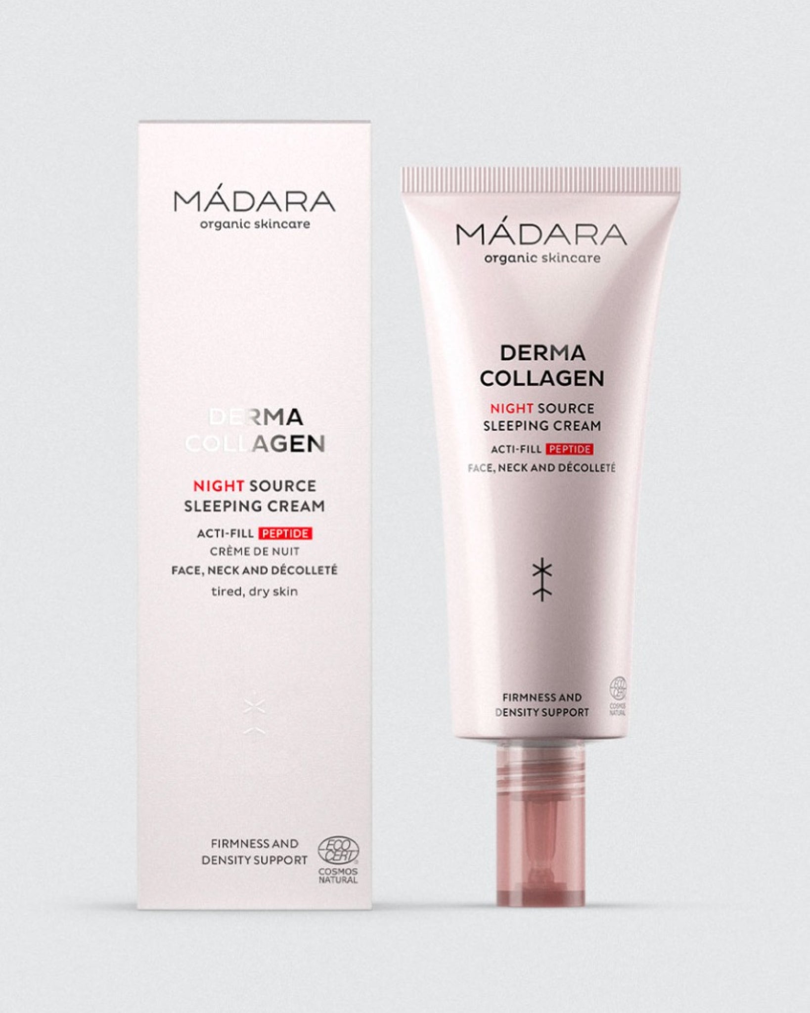 MÁDARA Organic Skincare overnght sleeping cream 70ml A3062 face cream product photo on plain background.