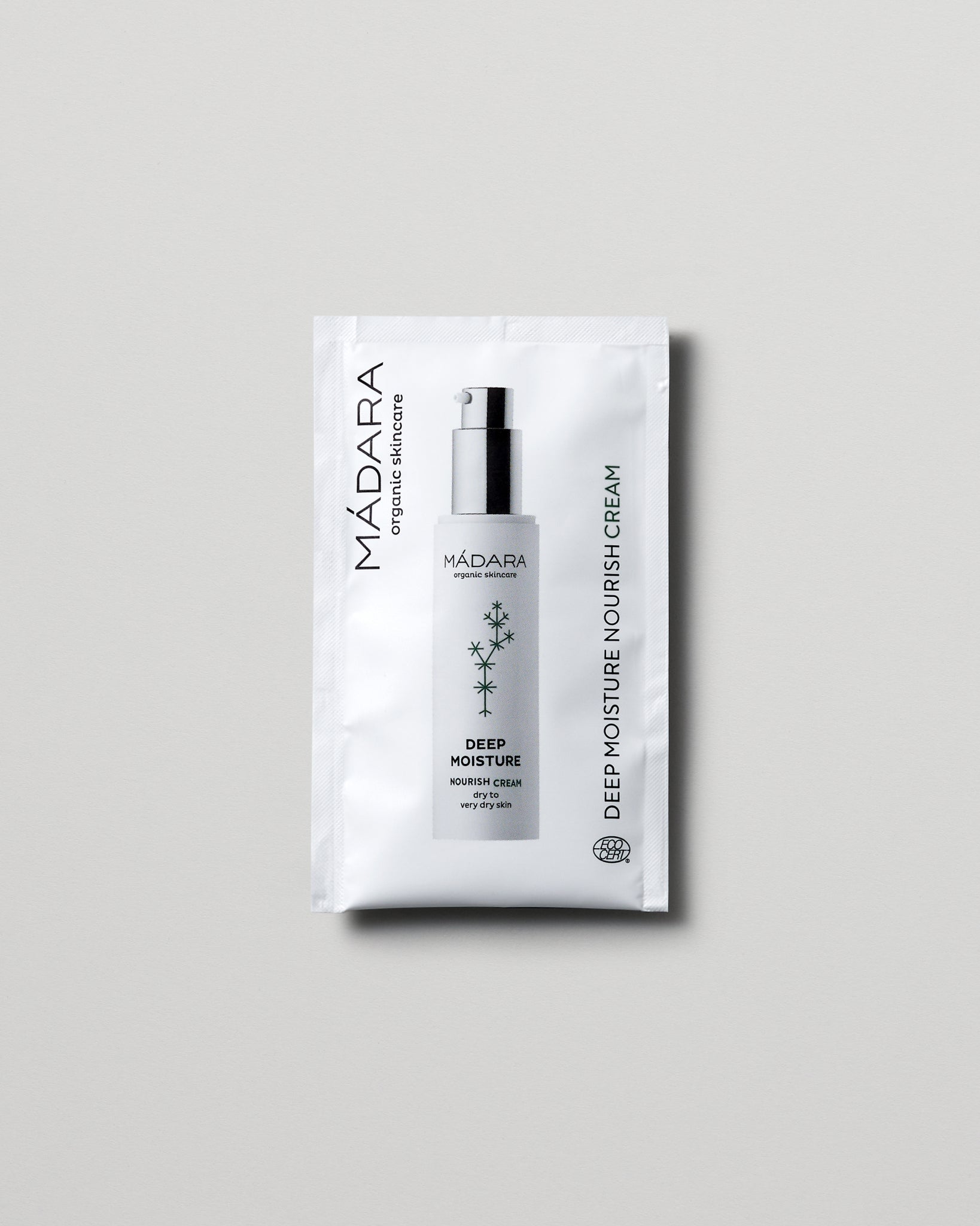 MÁDARA Organic Skincare deep moisture nourish cream 2ml SC2221 2 face cream product photo on plain background.